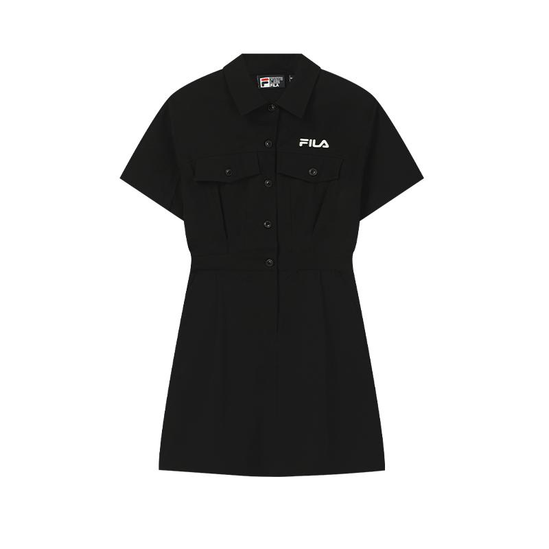 FILA Original Cool Touch Simple Short Sleeve Dress Women dresses F51W639304FBK S