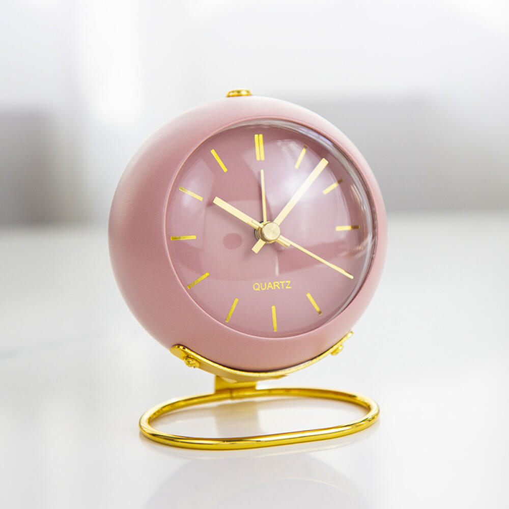 Metal Alarm Clock Silent Non Ticking Movement with Glow In the Dark Simple Style for Kids Students Bedroom Living Room Battery Operated Analog Clock