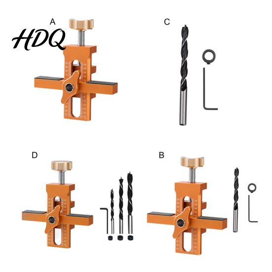 Stainless Steel Cabinet Door Holder Bit Set Portable Installation with Drill Adjustable Assembly Positioner Woodworking Reliable Mounting