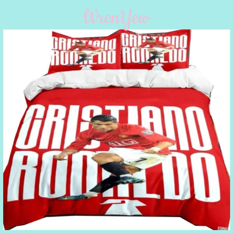 Cristiano Ronaldo Bedding Set With Active Print For Teenagers And Kids Bedroom Decor