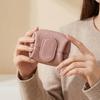 Soft Lychee Pattern Coin Purse Multifunctional Solid Color Short Small Wallet Square Snap Button Mini Cowhide Wallet Travel