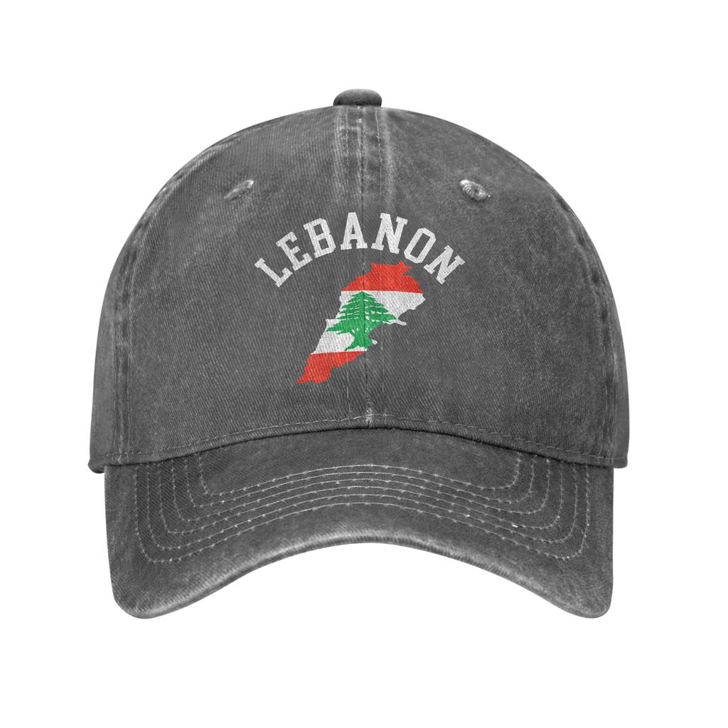 Lebanon Flag Map Sun Baseball Cap Fashion Unisex WoUnisex Washed Trucker Hat High Quality Custom Logo Outdoor Gym Baseball Caps Gift
