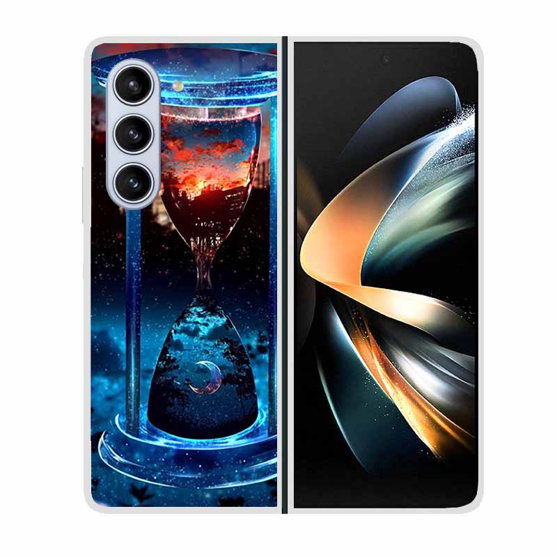 For Samsung Galaxy Fold 6 Case Cool Space Animal Clear Hard Phone Cases for Galaxy Z Fold6 5G 2024 Back Cover Zfold6 Shells Capa