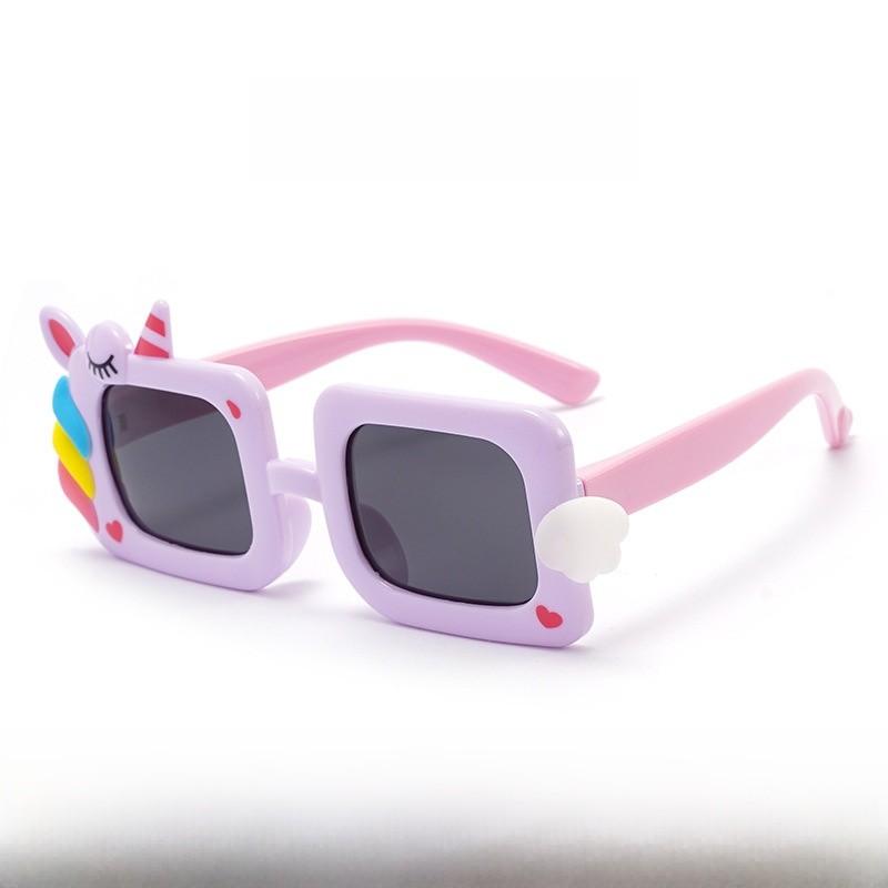 Unicorn Children Polarized Sunglasses Uv400 For Sun Protection Kids Casual Wear Purple