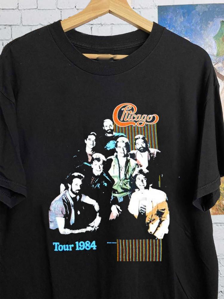 1984 Chicago the Band Concert Tour Gift For Fan Black  All Size T-Shirt Unisex T-Shirt XXL