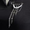 Tassel Lapel Brooch, Pearl Chain Decorative Corsage, Luxury Niche Clothing Accessories For Women