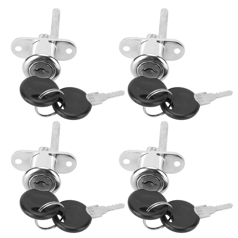4Pcs Zinc Alloy Cam Lock for Drawer Office Triple Cabinet Desk Hardware Accessories