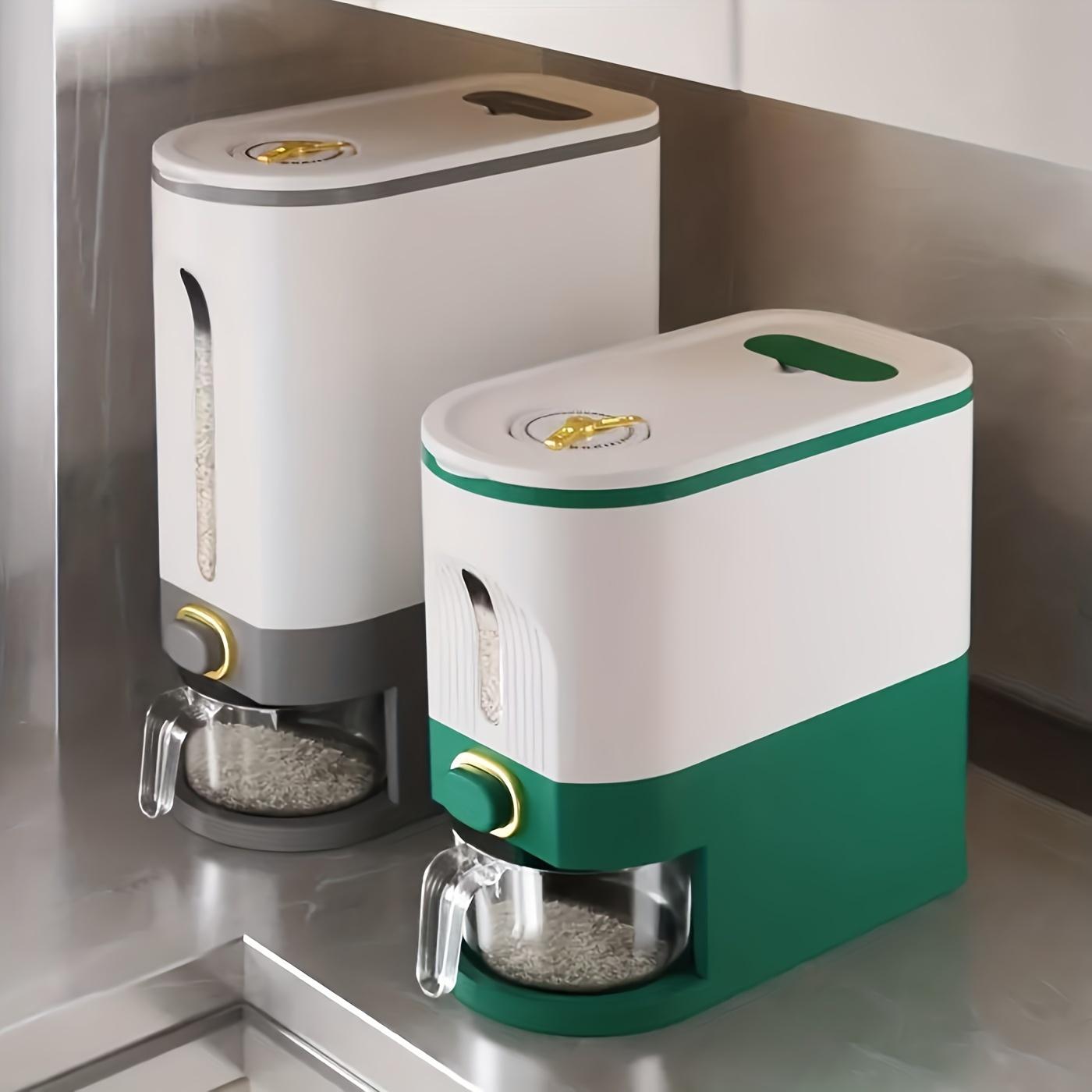 

1pc, Automatic Output Rice Bucket, Household Kitchen Insect-proof Moisture-proof Sealed Grain Miscellaneous Food Storage Box