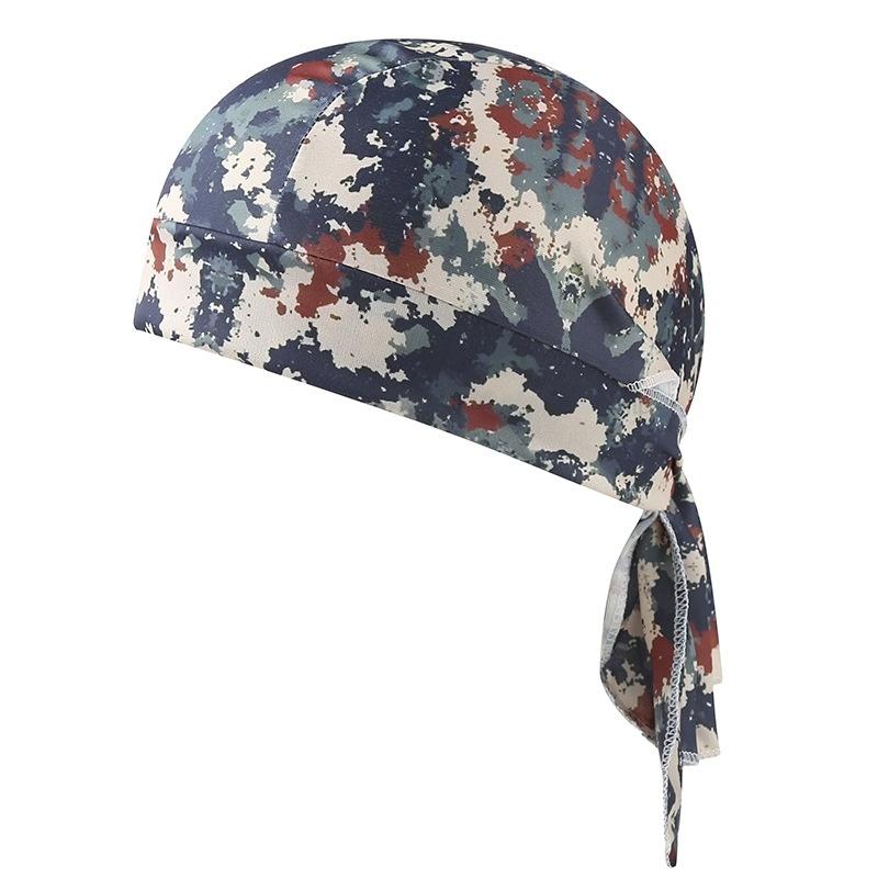 Printed Bandana Headband Sweat Absorbent Soft Pirate Hat for Men Outdoor Cycling Mountaineering Travel