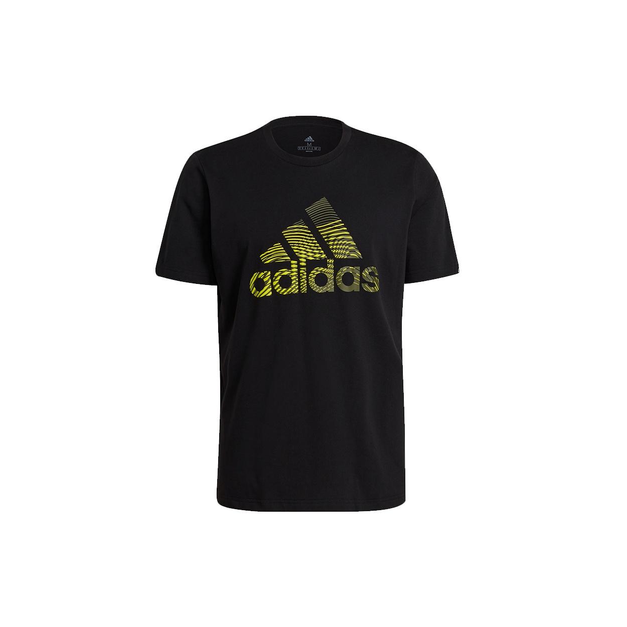 adidas M Extmo Pff T Alphabet Logo Round Neck Sports Short Sleeve Black Men s GL2399 S