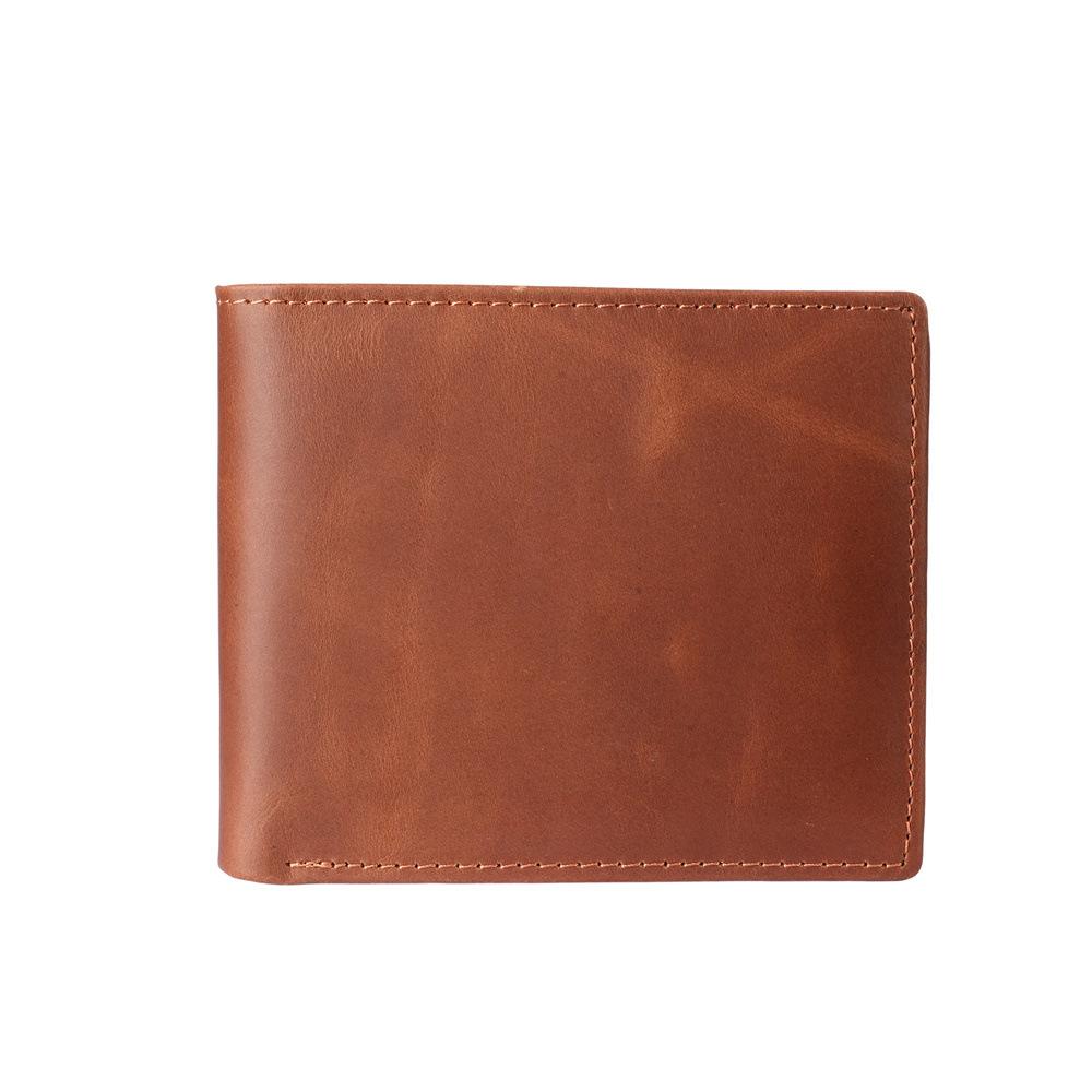 Genuine Leather Men's Wallet Wallet, Short Style, Top Layer Cowhide, Multiple Card Slots, 20% Off Men's Wallet, Coin Purse Bag, Trendy