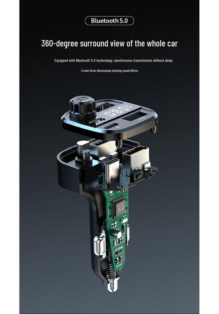 New Bluetooth Car MP3 Charger with FM Transmitter & Quick Charge