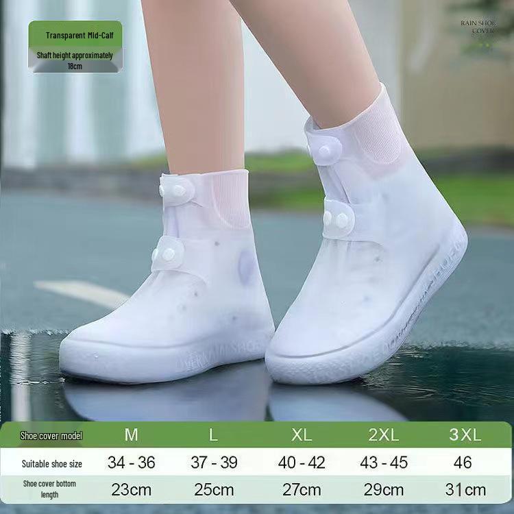 

Double-Breasted Waterproof and Wear-Resistant TPE Overshoes M [Fits Size 34-36; Size Up if Large]