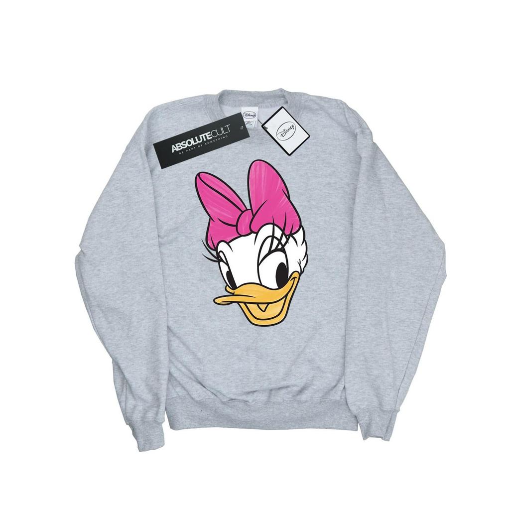 Disney Girls Daisy Duck Head Painted Sweatshirt