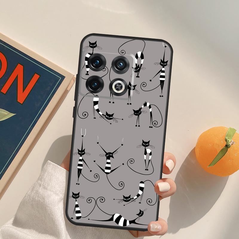 Cute Cartoon Cats Collage Case For OnePlus 13T 10T 10R 12R 13R 15 13 12 11 10 9 Pro Nord CE 5 2 3 4 Lite N20 N30 Cover