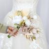 Artificial Flowers Bridal Bouquet for Bride, Rustic Wedding Bouquets for Bride Silk Round Artificial Wedding Flowers Bouquets