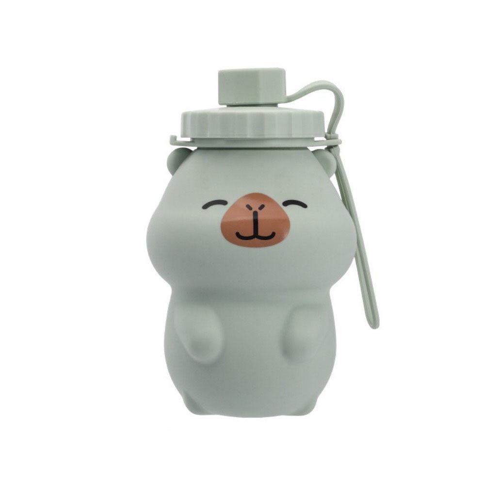 500ml Folding  Silicone Water Cup Large Capacity Foldable Drinking Cup  Outdoor Sport зелёный