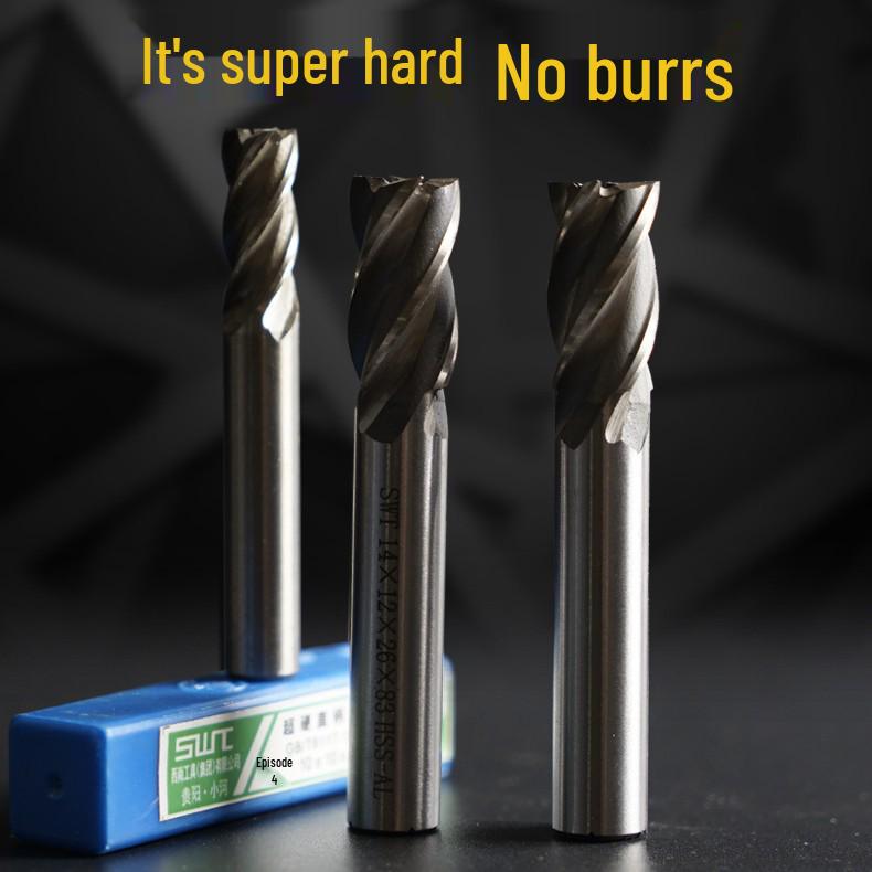 High-Speed Steel Keyway Milling Cutter: 2, 3, 4 Flute Straight Shank End Mill (White Steel)