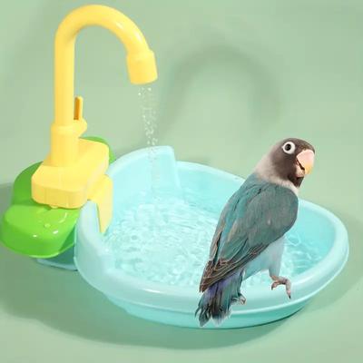 Automatische Papageiendusche, Haustier-Vogelbadewanne, Käfigbecken, Papageienbadewanne, Papageiendusche, Vogelzubehör, Papageienspielzeug, Vogelbadewanne