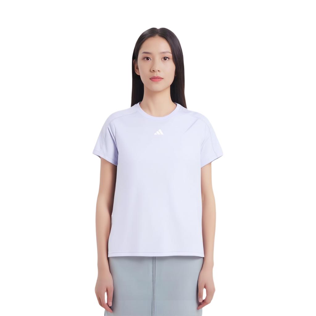adidas Logo Pullover Round Neck Short Sleeve T-Shirt Women T-Shirts White JC9532