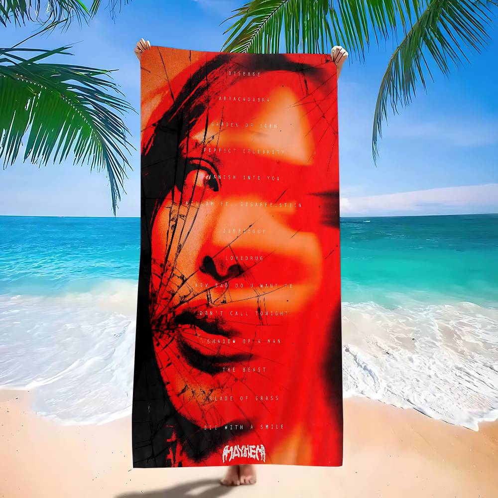Singer L-Lady Gaga Mayhem Beach Towel For Kids Bath Towel Pool Towel Vacation Gift Picnic Towel Party Gift