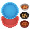 Air Fryer Silicone Round Air Fryer Silicone Pot Reusable Silicone Kitchen Air Fryer Liners Food Safe Non Stick Basket Accessorie