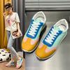 2024 Women's New Autumn Outdoor Round-toe Lace-up Casual Shoes, Fashionable and Comfortable Thick-soled Color-blocking Sneakers