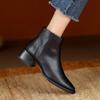 Fashion Women Ankle Boots Thick Heels Short Boot Fashion Winter Shoes Women Ins Autumn Daily Office Lady Footwear Size 35-40