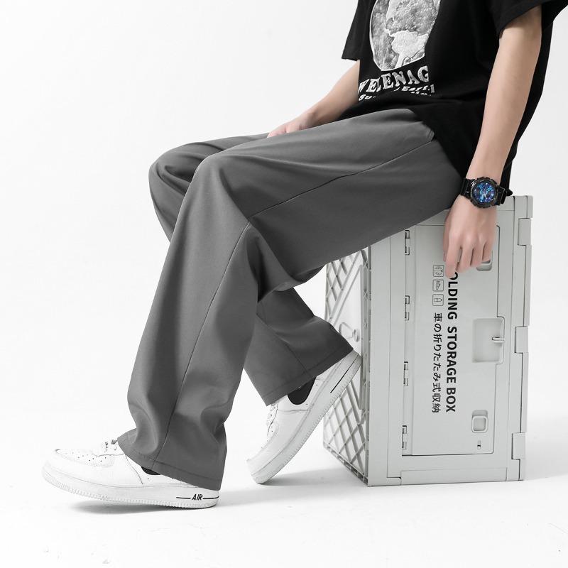 Men's Loose Fit Drapey Straight Leg Pants For Summer And Everyday Wear