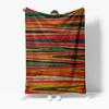Vibrant Abstract Geometric Striped Throw Blanket Sofa Bed Bedspread Decorative Cushion Cover Home Textile