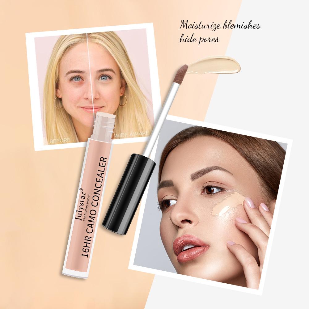 JULYSTAR Makeup Powder Foundation Concealer Long -lasting No Makeup Powder Foundation Powder Cream Beauty