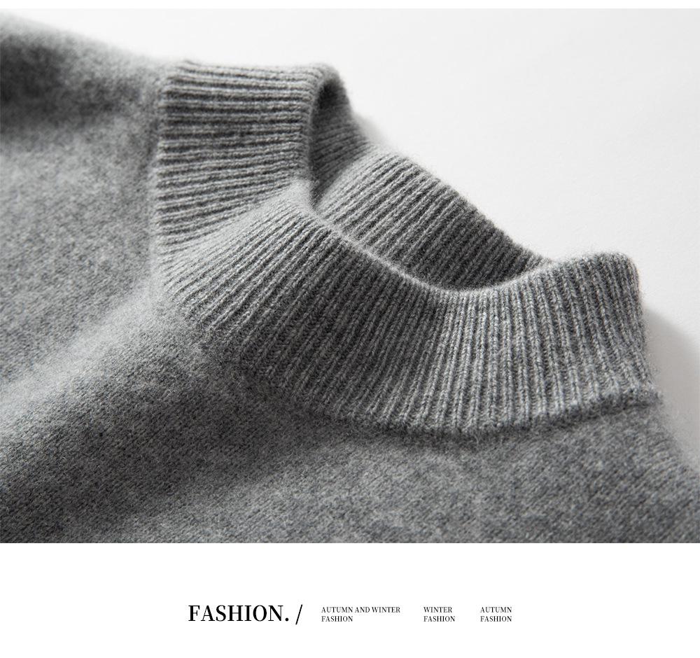 Men's Cashmere Thick Knit Pullover - Warm, Soft, Skin-Friendly Autumn/Winter Sweater