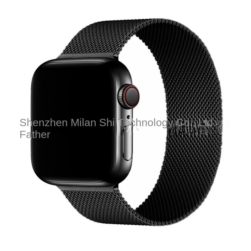 Milanese Loop Band for Apple Watch S11 Ultra2 SE 10 9 8 7 6 5, Metal Magnetic Clasp Replacement Strap, Silver 42/44/45/46/49mm