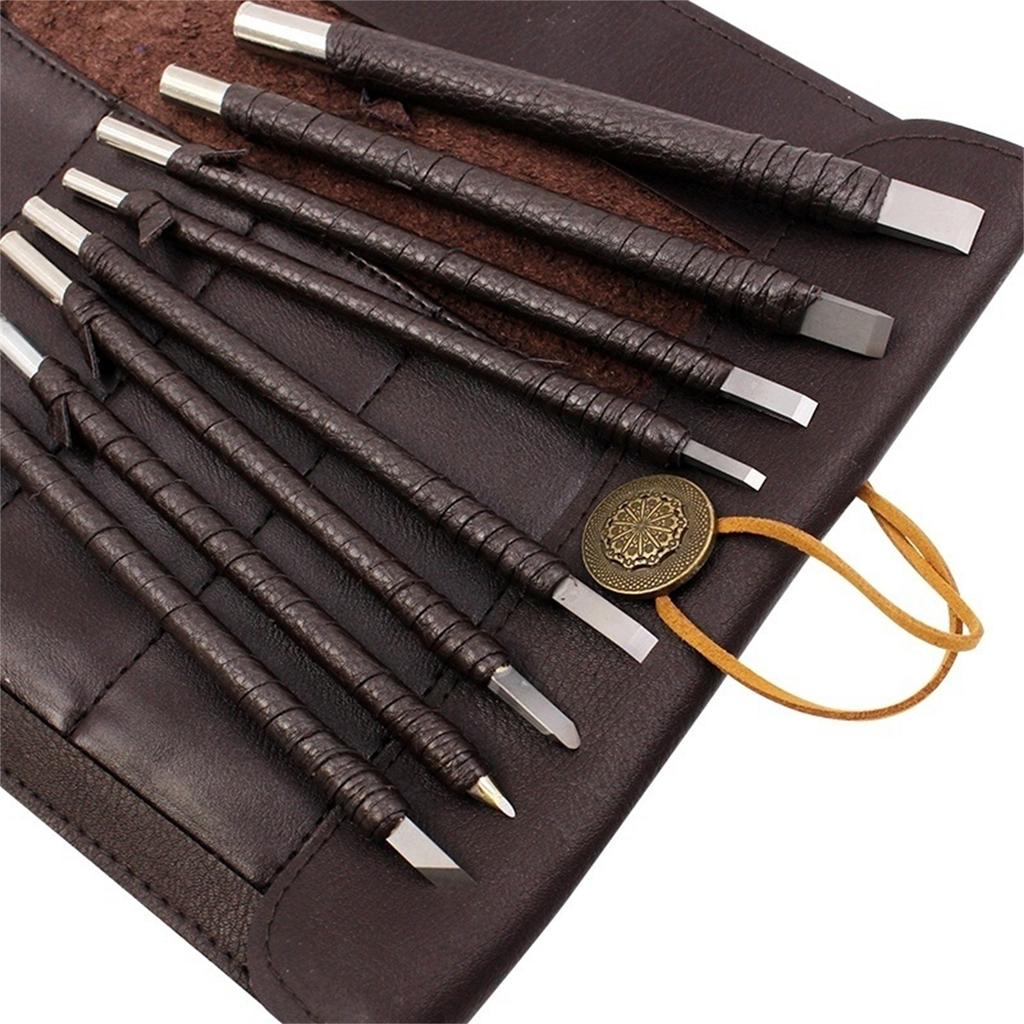 10pcs Carving Hand Tools Set Professional Tungsten Steel Carving Chisel-set Woodworking Carving Tool