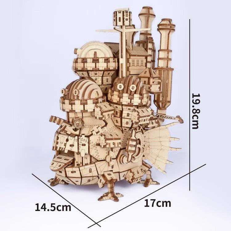 Howl s Moving Castle Miyazaki 3D Wooden Puzzle Model Ornament Toy Gift