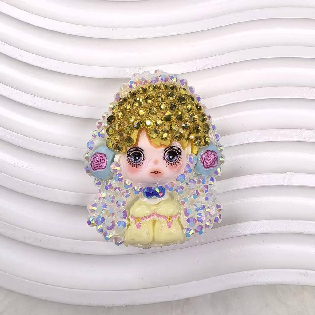 DIY Resin Rhinestone Cartoon Hair Clip, Phone Case, Fridge Magnet, and Shoe Buckle Accessories