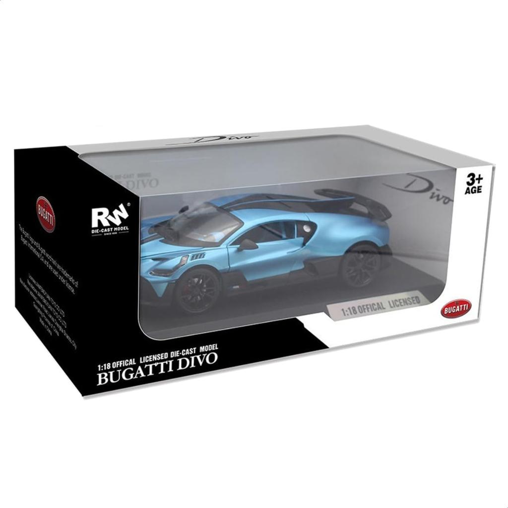 RW Bugatti Divo Diecast Model Car RW8318 1/18 / (Blue, BL)