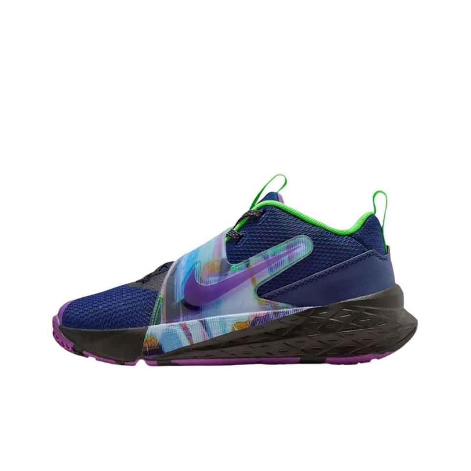 Nike Team Hustle D12 GS Blue Void Vivid Purple Black Kids Sneakers Vivid-Purple-Black HV2291400