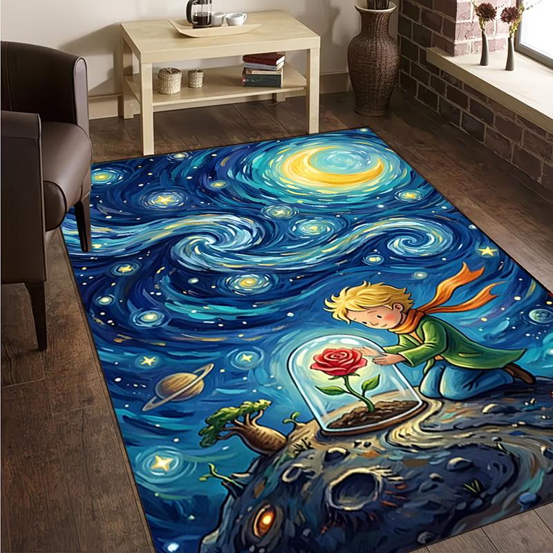 1PC Little Prince Carpet Floor mat, Anti-slip mat Chair rug For livingroom,Bedroom, doormat home decor Gift Christmas Gifts