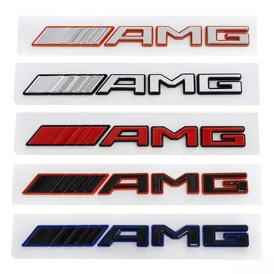 1pcs 3D ABS for New AMG Car Letters Fender Side Emblem Badge Rear Tail Trunk Sticker Decal Styling Auto Accessories