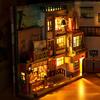 Mini Dollhouse Furniture Creative Lovely Vintage Finish Home Decor 3D Wooden House Puzzle Model Toy DIY