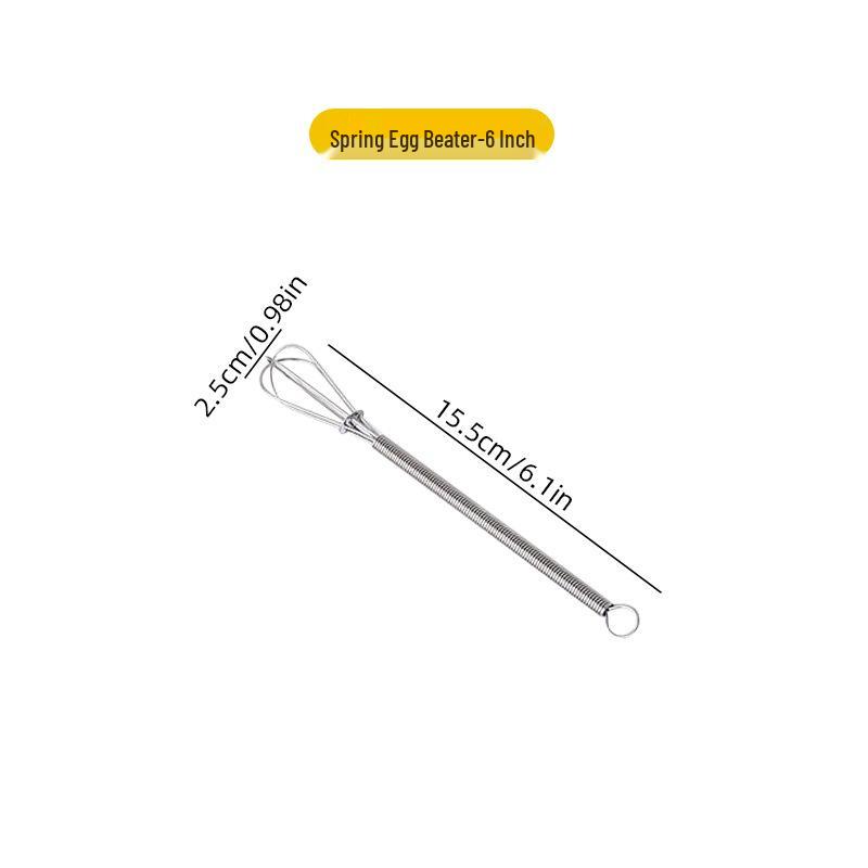 Stainless Steel Manual Egg Beater & Milk Frother Tool