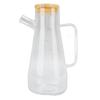 High Borosilicate Glass Oil Bottle Dustproof Clear Scale Glass Vinegar Dispenser with Ergonomic Handle for Kitchen 900ML