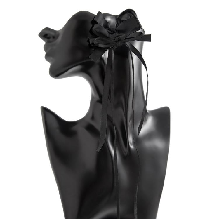 Stylish Long Ribbon Earrings Trendy Rose Knot Earrings with a Playful Long Ribbon Accent Ear Drop Accessory