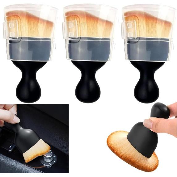 3PCS Car Interior Cleaning Tool, Car Cleaning Brush Dust Collectors,Dust Brush,Car Interior Cleaning Tool Brush with Cover
