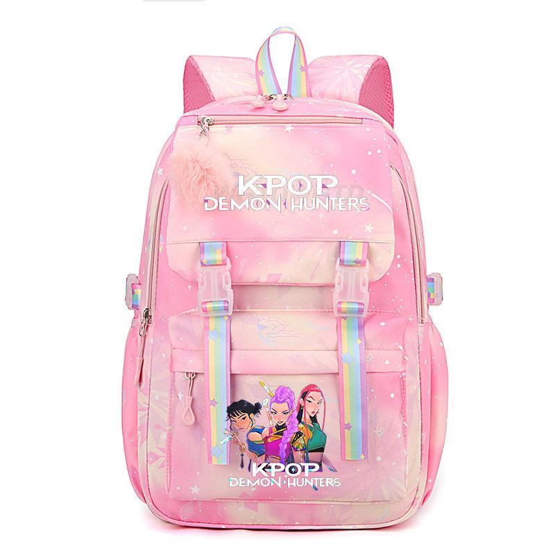 Ins style witch hunter group printing student backpack hot sale new KPop large capacity student backpack
