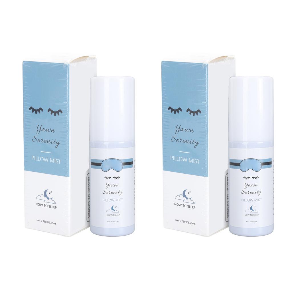 2pcs Pillow Sleep Spray Mist for Deep Sleep Stress Anxiety Relief Fine Mist Instant Lavender Sleep Aid Spray 75ml