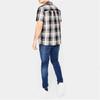 Lee Cooper Men's Checked Shirt Black and White, Size XXL