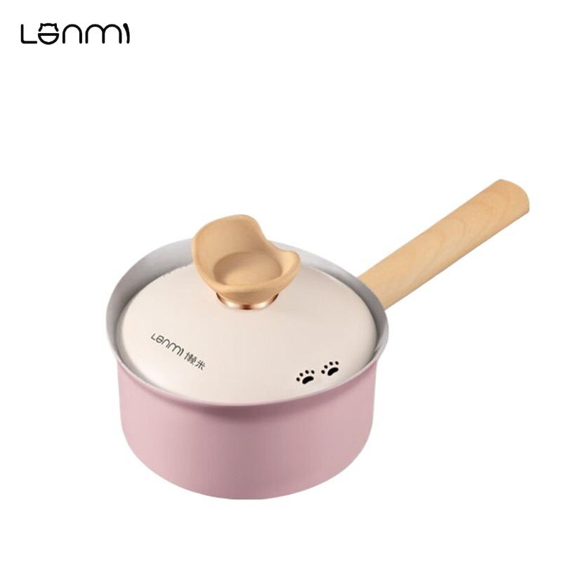 LANMI 18cm Non Stick Milk Pot Aluminum Alloy Baby Food Pot Saucepan Heat The Milk Multi-functional Pot Easy To Clean for Home