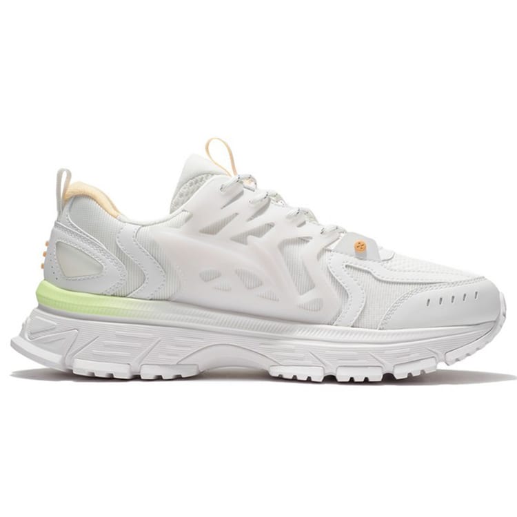 Li Ning Lingfeng Trendy Cushioning Rebound Low top Running Shoes Men's Champagne White ARLS001-1